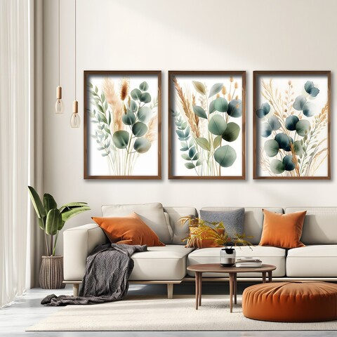 Tablou decorativ (3 Pieces), GE260-L, Lemn, Multicolor