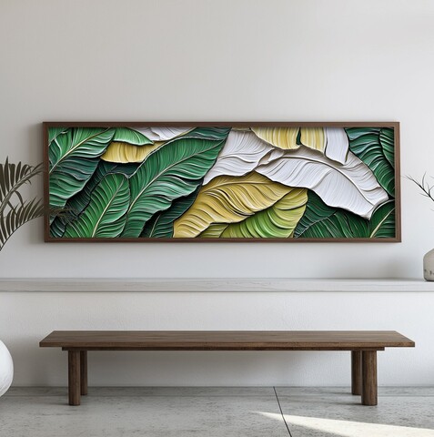 Tablou decorativ, EMR006, Lemn, Multicolor