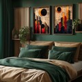 Tablou decorativ (2 Pieces), HUM111, Cadru: 100% MOLID, Multicolor