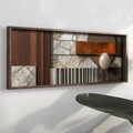 Tablou decorativ, EMR013, Lemn, Multicolor
