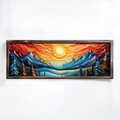Tablou decorativ, EMR057, Lemn, Multicolor