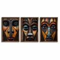 Tablou decorativ (3 Pieces), HUM115, Cadru: 100% MOLID, Multicolor