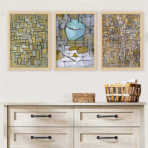 Tablou decorativ (3 Pieces), 3NTC_UN3894486_3545, Polistiren (Grosime: 2 cm, Multicolor