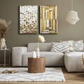 Tablou decorativ (2 Pieces), 2P4570GSC-005, Lemn, Multicolor