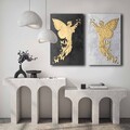 Set 2 tablouri decorative, 2P4570GSC-007, Lemn, Multicolor