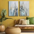 Tablou decorativ (2 Pieces), 2p4570softc-001, Lemn, Multicolor