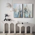 Tablou decorativ (2 Pieces), 2p4570softc-001, Lemn, Multicolor