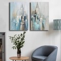 Tablou decorativ (2 Pieces), 2p4570softc-001, Lemn, Multicolor