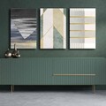 Tablou decorativ (3 Pieces), 3P4570GSC-006, Lemn, Multicolor