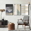 Tablou decorativ (3 Pieces), 3P4570GSC-006, Lemn, Multicolor
