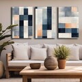Tablou decorativ (3 Pieces), 3p4570softc-001, Lemn, Multicolor