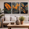 Tablou decorativ (3 Pieces), 3p4570softc-004, Lemn, Multicolor