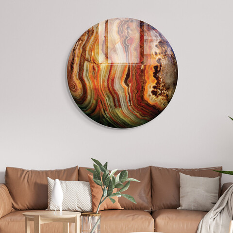 Tablou decorativ, 2051, Diametru: 60 cm, Multicolor