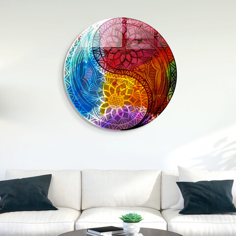 Tablou decorativ, 2128, Diametru: 60 cm, Multicolor