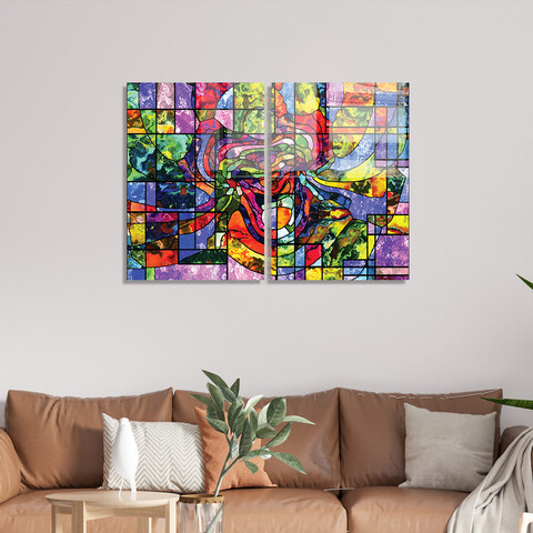 Tablou decorativ (2 Pieces), 2001, Dimensiune: 45 x 65 cm (2 bucăți), Multicolor