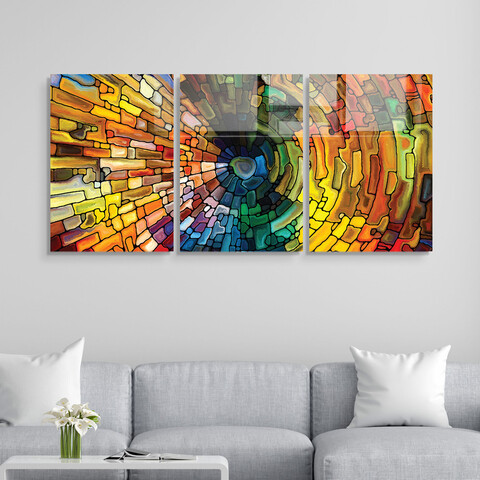 Tablou decorativ (3 Pieces), 2000, Dimensiune: 45 x 65 cm (3 bucăți), Multicolor