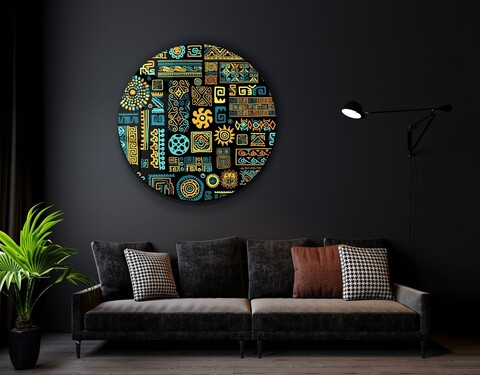 Tablou decorativ, SKR-9019, Dimensiune: 80 x 80, Multicolor