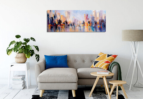 Tablou decorativ, PC299, Rama de lemn, Multicolor