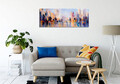 Tablou decorativ, PC299, Rama de lemn, Multicolor