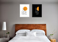 Tablou decorativ (2 Pieces), IDC01, Rama de lemn, Multicolor