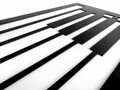Tablou decorativ, Piano, Dimensiuni: 47,5 x 68 cm, Alb/Negru