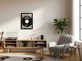 Tablou decorativ, Turntable, Dimensiuni: 47,5 x 68 cm, Alb/Negru