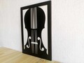 Tablou decorativ, Violin, Dimensiuni: 47,5 x 68 cm, Alb/Negru