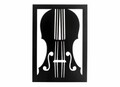 Tablou decorativ, Violin, Dimensiuni: 47,5 x 68 cm, Alb/Negru