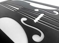 Tablou decorativ, Violin, Dimensiuni: 47,5 x 68 cm, Alb/Negru