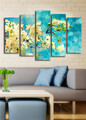 Tablou decorativ (5 Pieces), 5PAT-10, 70 x 19 cm (1 bucată), Multicolor