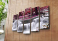 Tablou decorativ (5 Pieces), 5PAT-43, 70 x 19 cm (1 bucată), Multicolor