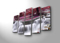 Tablou decorativ (5 Pieces), 5PAT-43, 70 x 19 cm (1 bucată), Multicolor