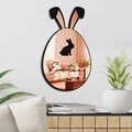 Oglinda decorativa, EAS002ROSEGOLD, Partea de jos: 100% EVA (Grosime: 10 mm, Auriu roz