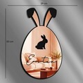 Oglinda decorativa, EAS002ROSEGOLD, Partea de jos: 100% EVA (Grosime: 10 mm, Auriu roz