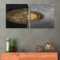 Tablou decorativ (2 Pieces), ASR_CNV2-15 30x30, Lemn, Multicolor