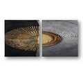 Tablou decorativ (2 Pieces), ASR_CNV2-15 30x30, Lemn, Multicolor
