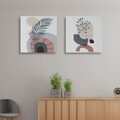 Tablou decorativ (2 Pieces), ASR_CNVS25, Lemn, Multicolor