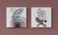 Tablou decorativ (2 Pieces), ASR_CNVS25, Lemn, Multicolor