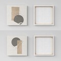 Tablou decorativ (2 Pieces), ASR_CNVS25, Lemn, Multicolor