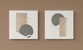 Tablou decorativ (2 Pieces), ASR_CNVS25, Lemn, Multicolor