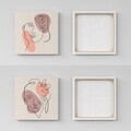 Tablou decorativ (2 Pieces), ASR_CNVS25, Lemn, Multicolor
