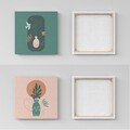 Tablou decorativ (2 Pieces), ASR_CNVS25, Lemn, Multicolor