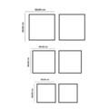 Set 2 tablouri decorative, ASR2-CNV25-15, Lemn, Auriu / Negru / Alb