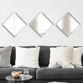 Set de oglinzi (3 Pieces), SETAYNA_007, Fără cadru, Argintiu