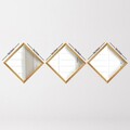 Set de oglinzi (3 Pieces), SETAYNA_050, Plastic laminat, Aur argint