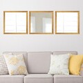 Set de oglinzi (3 Pieces), SETAYNA_058, Plastic laminat, Aur argint