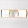 Set de oglinzi (3 Pieces), SETAYNA_058, Plastic laminat, Aur argint