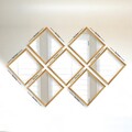 Set de oglinzi (7 Pieces), SETAYNA_022, Plastic laminat, Aur argint