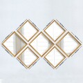Set de oglinzi (6 Pieces), SETAYNA_044, Plastic laminat, Aur argint