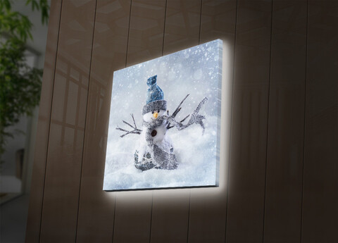 Tablou decorativ cu lumina LED, 4040DACT-29, Dimensiune: 40 x 40 cm, Multicolor
